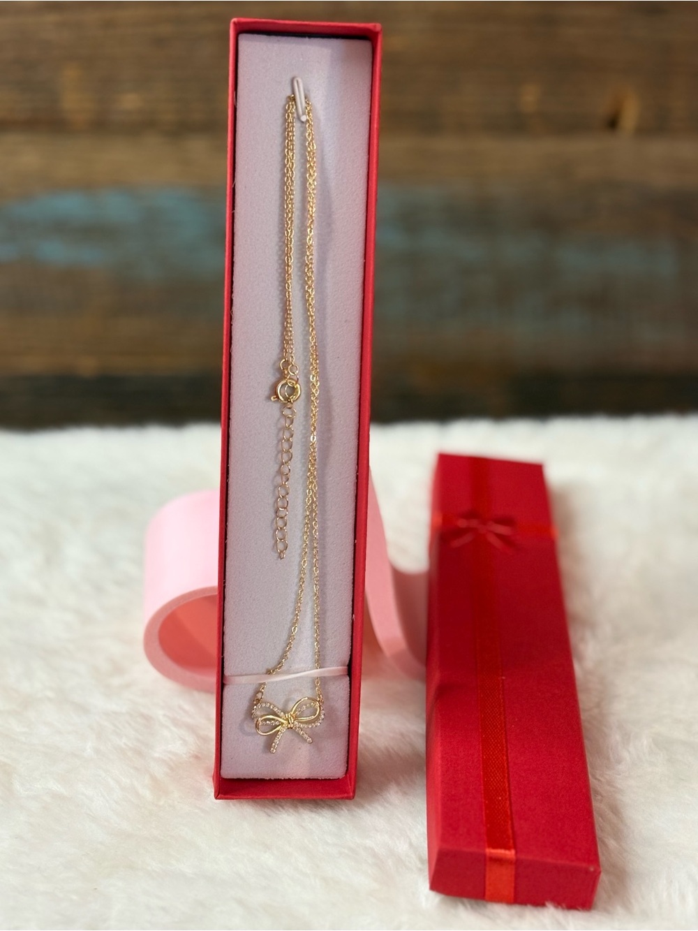 Delicate Gold Bow Necklace for Women - Elegant Pendant Chain